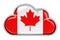 Cloud storage service in Canada, 3D rendering