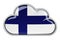 Cloud storage service in Finland, 3D rendering