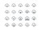 Cloud storage. Set of outline vector icons. Includes such as Data Synchronisation