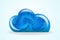 Cloud storage symbol in watercolor logo vector