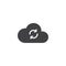 Cloud storage sync vector icon