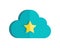 Cloud Storage Web Button . Ready Sign.