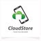 Cloud Store Application Logo Design Template