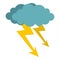 Cloud storm icon isolated