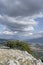 Cloud street on Viggiano village and Agri valley, Italy