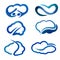 Cloud stylish logo and icons