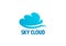 Cloud stylish vector logo symbol