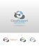 Cloud support. Cloud logotype. Network, internet tech concept illustration.