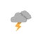 Cloud swarm lightning icon. Simple line, outline vector of two color weather icons for ui and ux, website or mobile application