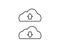 Cloud sync arrow line icon. Backup and restore data cloud storage sign