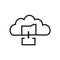 Cloud sync, data backup icon