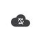 Cloud synchronization disconnected vector icon