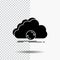 cloud, syncing, sync, data, synchronization Glyph Icon on Transparent Background. Black Icon