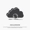 cloud, syncing, sync, data, synchronization Icon. glyph vector gray symbol for UI and UX, website or mobile application