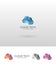 Cloud tech. Cloud logotype. Network, internet tech concept illustration. Design element.