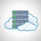 Cloud technologies. Computer icon server. design