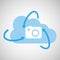 Cloud technology camera image media icon