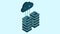 Cloud technology computing concept. Modern cloud technology. Data center isometric concept. Isometric cloud technology with data