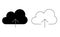 Cloud technology linear icon vector