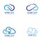 Cloud technology logo icon template.Cloud symbol with circuit pattern. IT and computers, internet and connectivity vector.