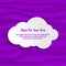 cloud text box on ultra violet 3d abstract background with