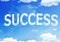 Cloud text : Success on the sky