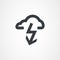 Cloud with Thunder Arrow, arrow icon