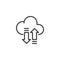 Cloud with Transfer Arrows outline icon