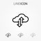 Cloud transfer vector icon