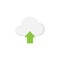 Cloud upload flat icon