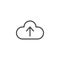 Cloud upload line icon
