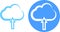 Cloud upload logo, upload icon in light stile