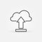 Cloud Upload outline icon. Vector Cloud with Arrow sign