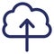 Cloud and upload sign, Isolated Vector with Outline icon which can easily modify or edit