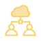 Cloud user color line icon