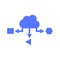 Cloud, variety, big data icon. Blue color design