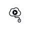 cloud, videos, mouse, online training icon. Simple glyph, flat vector of Online traning icons for UI and UX, website or mobile