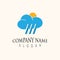 Cloud weather forecast logo template vector illustration design