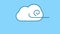 Cloud and Wind line icon on the Alpha Channel