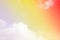 Cloud yellow, red, orange rainbow sky pastel abstract gradient blurred.