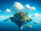 Cloudbound Beauty: Mesmerizing Sky Island Art Piece