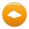 Cloudiness icon vector orange