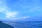 The clouds above create a beautiful beach scene in South Florida