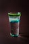 Clouds Alcoholic shot glass with absent, sambuca, tequila, blue