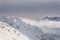 Clouds atop of Kasprowy Wierch of Zakopane in Tatras in winter