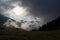 The clouds begin to rise in the mountain in the first hour