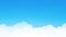 Clouds in Blue sky animation loop in cartoon style