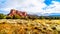 Clouds and blue sky over Courthouse Butte between the Village of Oak Creek and the town of Sedona in northern Arizona