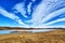 Clouds in clean blue sky high