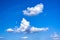 Clouds in the clear blue sky. Heaven. Beautiful nature. Cumulus clouds